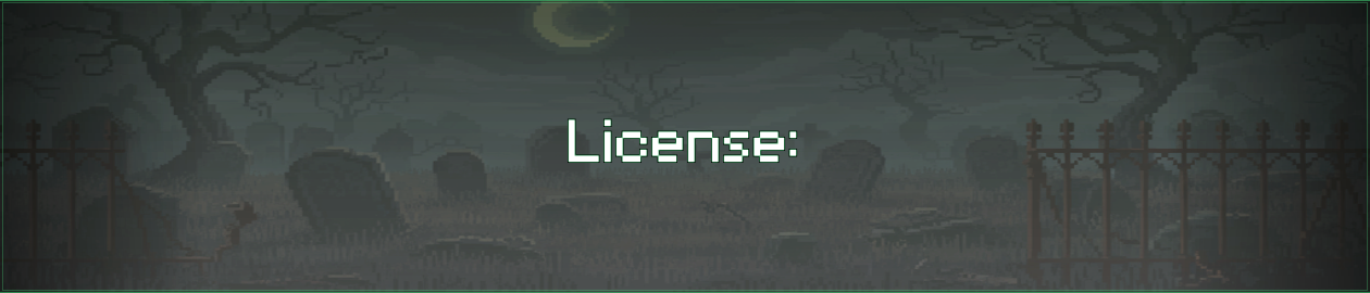 Zombie pixel art avatar pack - License section